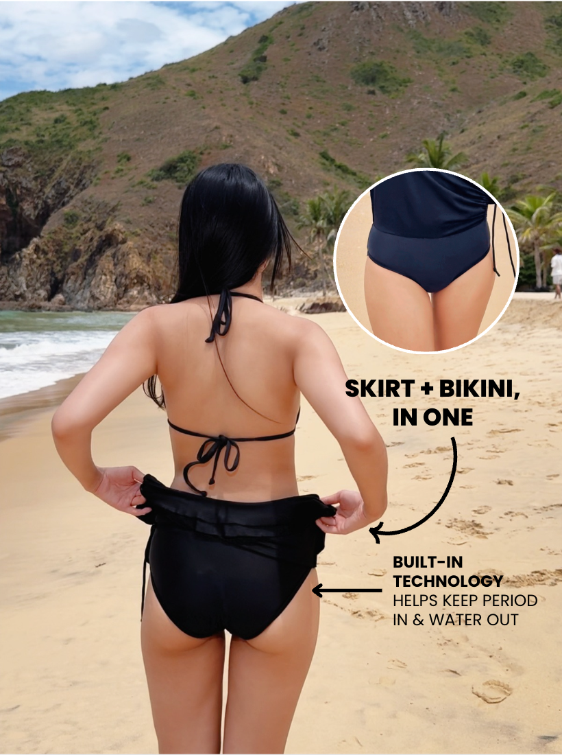 PERIOD-PROOF SWIM SKIRT