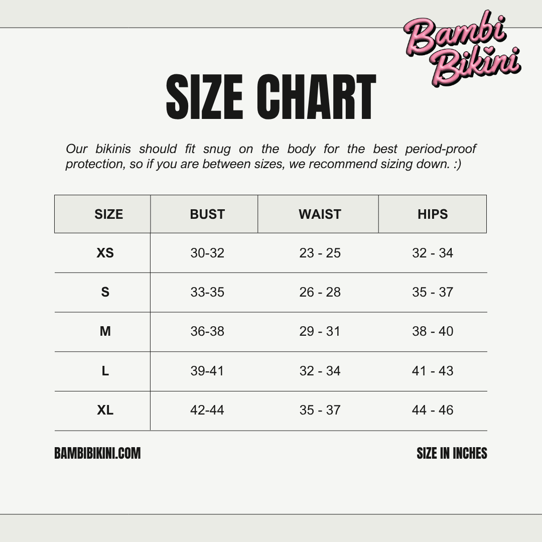 PERIOD-PROOF BOTTOM (BLACK) - Bambi Bikini